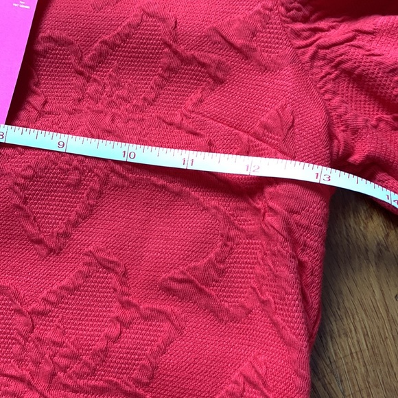 NWT Lilly Pulitzer Girls Mini Knowles Dress in Ruby Red Knit Pucker Jacquard - Picture 11 of 11